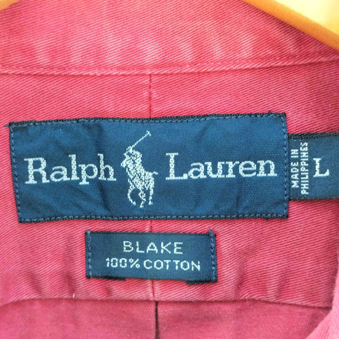 ラルフローレン RALPH LAUREN BLAKE 長袖ボタンダウンシャツ メンズ import:L