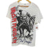 エムアンドオー M&O ©2010 両面プリーツ バンドデザインTシャツ メンズ S