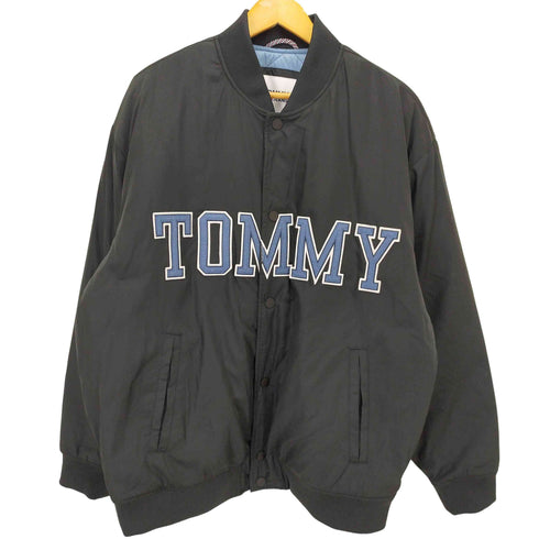 トミージーンズ tommy jeans デカロゴ 中綿スタジャン メンズ import:L