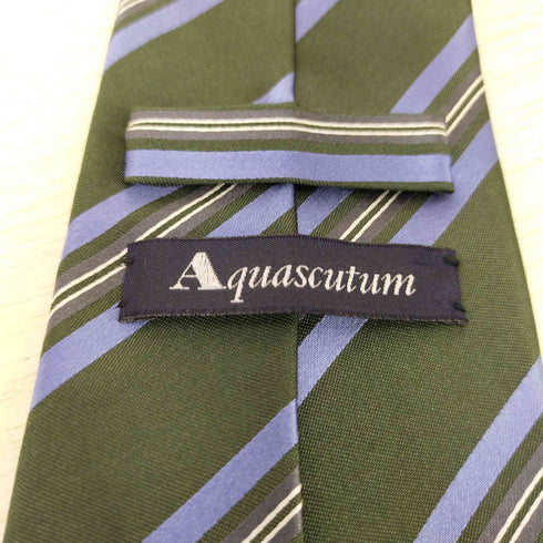 アクアスキュータム AQUASCUTUM シルク ストライプ ネクタイ メンズ