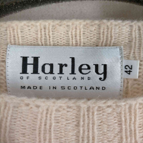 ハーレーオブスコットランド HARLEY OF SCOTLAND スコットランド製 ケーブルウールニット メンズ 42