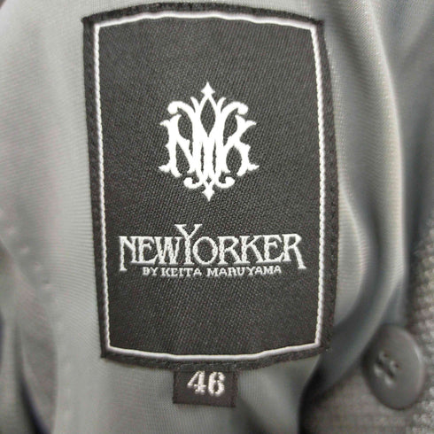 ニューヨーカー NEWYORKER ピークドラペル ダブルテーラードジャケット イカリボタン メンズ 46R