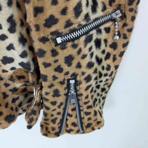 トリプルシックスレザーウェア 666 Leather Wear レオパード ライダースジャケット メンズ L