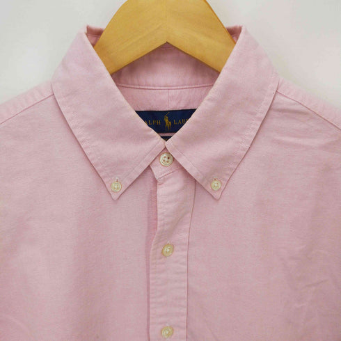 ラルフローレン RALPH LAUREN 半袖ボタンダウンシャツ メンズ import:M