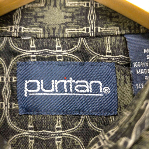 ピューリタン PURITAN 総柄レーヨンボックス半袖シャツ メンズ JPN:S