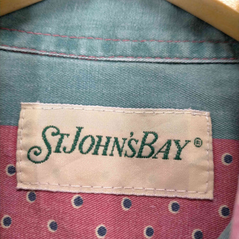 セントジョンズベイ STJOHNS BAY マルチストライプ 半袖ボタンダウンシャツ メンズ LXT