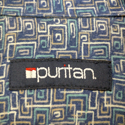 ピューリタン PURITAN ビッグサイズ 総柄レーヨン半袖シャツ メンズ 2XL