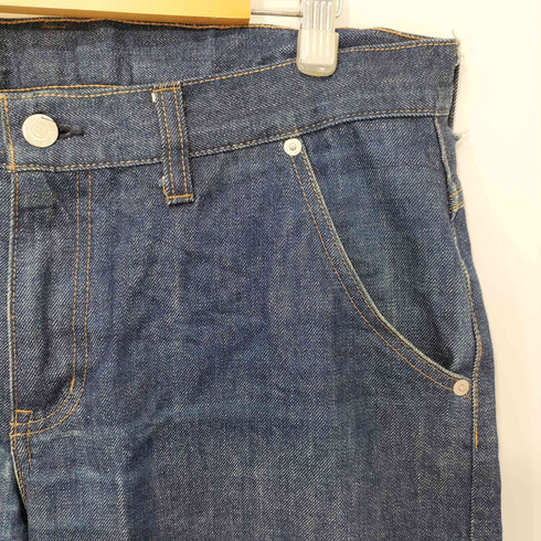 ユニフォームエクスペリメント uniform experiment RECONSTRUCTED SLIM-FIT JEANS 赤耳 切替ストレートデニム メンズ