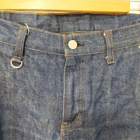 ユニフォームエクスペリメント uniform experiment RECONSTRUCTED SLIM-FIT JEANS 赤耳 切替ストレートデニム メンズ