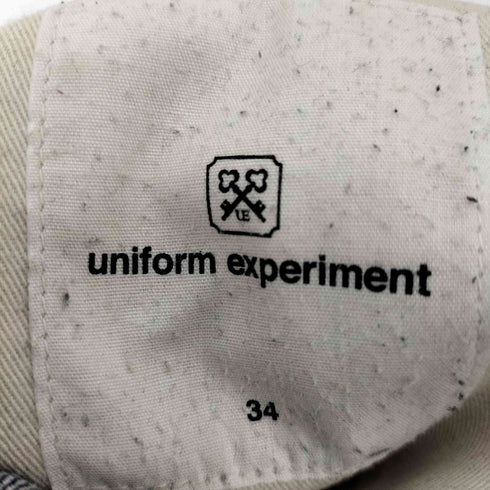 ユニフォームエクスペリメント uniform experiment RECONSTRUCTED SLIM-FIT JEANS 赤耳 切替ストレートデニム メンズ