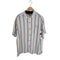 トミーバハマ Tommy Bahama 100%シルク ストライプ柄 アロハシャツ メンズ xl