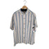 トミーバハマ Tommy Bahama 100%シルク ストライプ柄 アロハシャツ メンズ xl