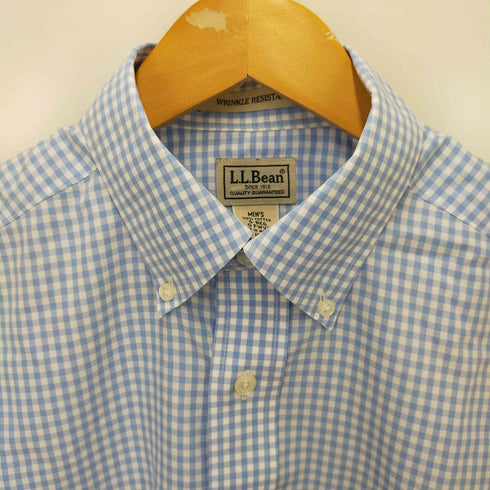 エルエルビーン L.L.Bean 00S マレーシア製 WRINKLERESISTANT ギンガムチェック ショートスリーブシャツ メンズ S-REG
