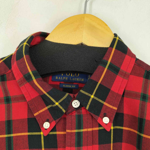ポロラルフローレン POLO RALPH LAUREN CLASSIC FIT スモールポニー刺繍 L/S BDチェックシャツ メンズ import:L