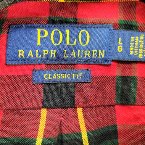 ポロラルフローレン POLO RALPH LAUREN CLASSIC FIT スモールポニー刺繍 L/S BDチェックシャツ メンズ import:L