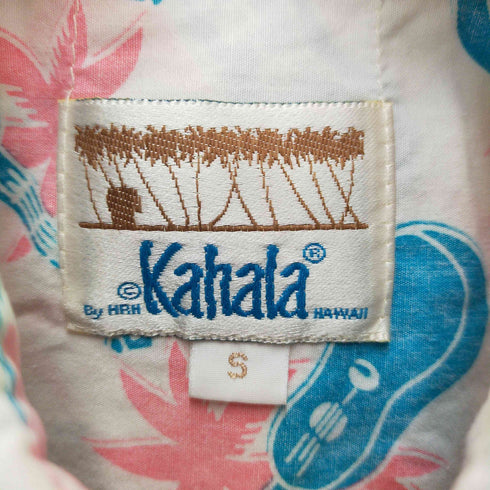 カハラ KAHALA USA製 ハーフボタン ボタンダウンアロハシャツ メンズ import:S