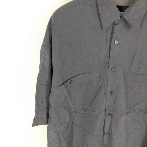 BURMA BIBAS 100%シルク ダブルポケット アロハシャツ メンズ JPN:XL