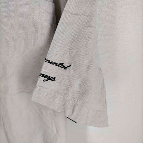EAGLE DRY GOODS 100%シルク 袖刺繍 オープンカラーシャツ メンズ JPN:XL