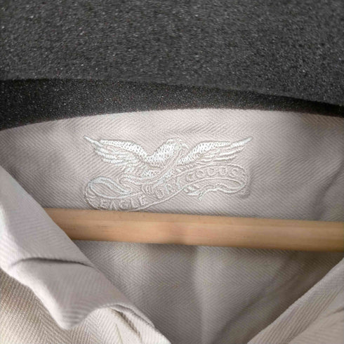 EAGLE DRY GOODS 100%シルク 袖刺繍 オープンカラーシャツ メンズ JPN:XL