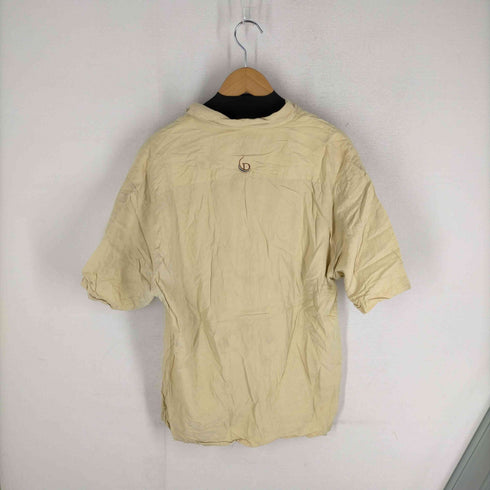 EAGLE DRY GOODS 100%シルク 企業ロゴ アロハシャツ メンズ JPN:L