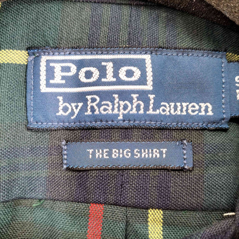 ポロバイラルフローレン Polo by RALPH LAUREN THE BIG SHIRT スモールポニー刺繍 チェック BD L/Sシャツ メンズ JPN:S