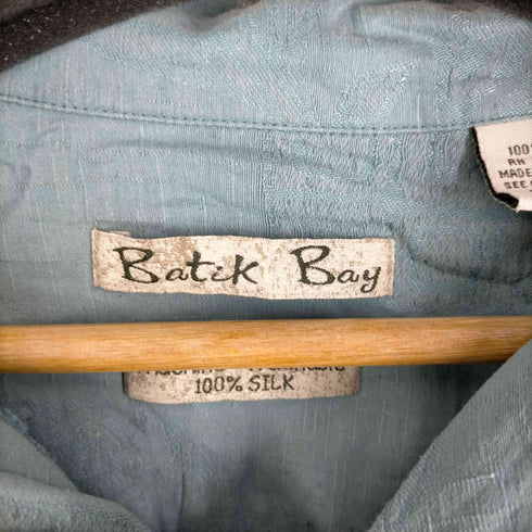 バティックベイ Batik Bay 100%シルク 総柄アロハシャツ メンズ JPN:XL