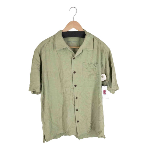 トミーバハマ Tommy Bahama 100%シルク 総柄アロハシャツ メンズ JPN:M