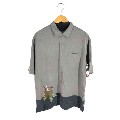 クイックシルバー Quiksilver 90s-00s 100%シルク アロハシャツ メンズ JPN:L