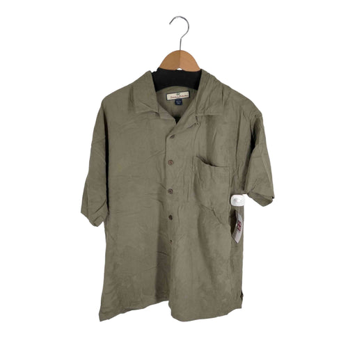 トミーバハマ Tommy Bahama 100%シルク 総柄アロハシャツ メンズ JPN:L