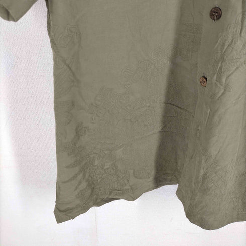 トミーバハマ Tommy Bahama 100%シルク 総柄アロハシャツ メンズ JPN:L