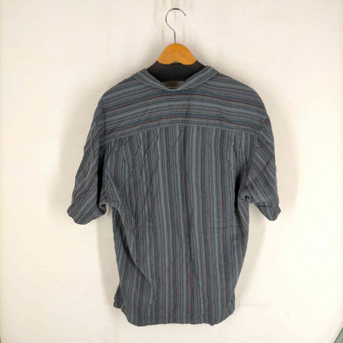 トミーバハマ Tommy Bahama 100%シルク マルチストライプ アロハシャツ メンズ JPN:L
