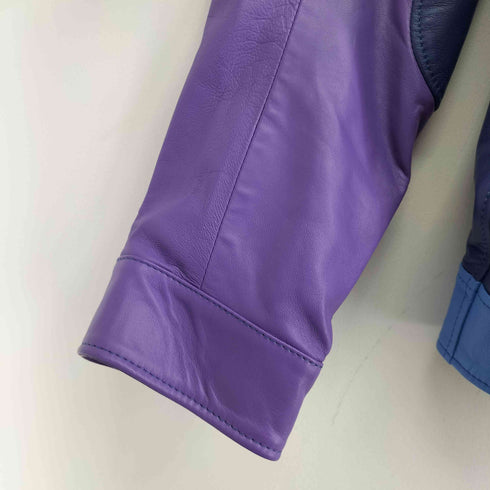 オットバイユークス 8 by YOOX MULTICOLOR LEATHER BIKER JACKET メンズ JPN:M