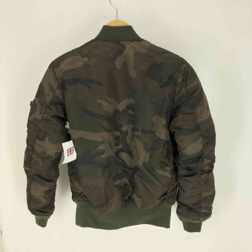 アルファインダストリーズ ALPHA INDUSTRIES MA-1 ウッドランドカモ フライトジャケット メンズ import:M