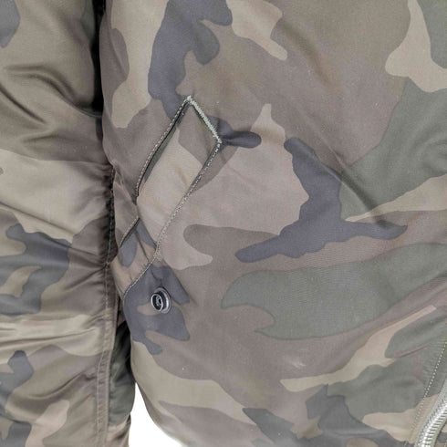 アルファインダストリーズ ALPHA INDUSTRIES MA-1 ウッドランドカモ フライトジャケット メンズ import:M