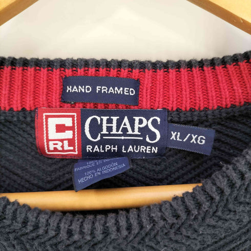 チャップスラルフローレン CHAPS RALPH LAUREN コットンストライプニット メンズ import:XL