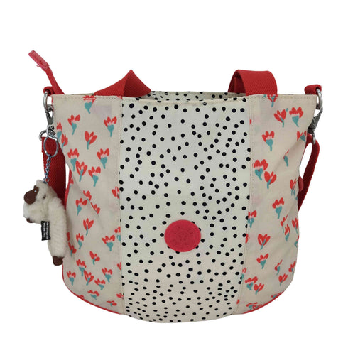 キプリング KIPLING ゴリラチャーム付 2WAYトートバッグ 花柄 ドット柄 レディース FREE
