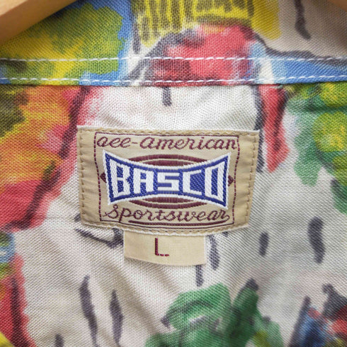 バスコ BASCO 総柄デザインシャツ メンズ L