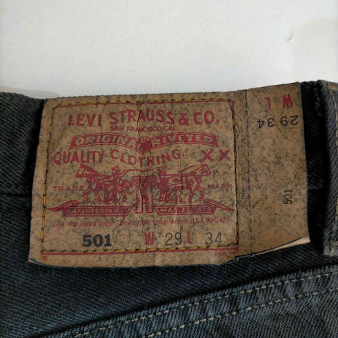 リーバイス Levis USA製 ボタン裏552刻印 501 製品染め ブラックデニム メンズ 29inch