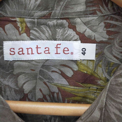 サンタフェ santa fe 総柄 オープンカラーシャツ メンズ 40