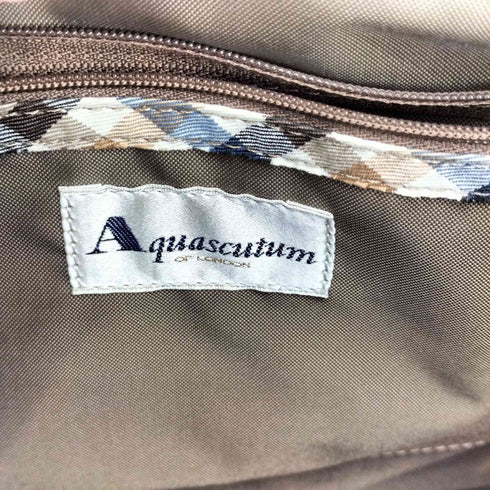 アクアスキュータム AQUASCUTUM スエード切替ハンドバッグ メンズ