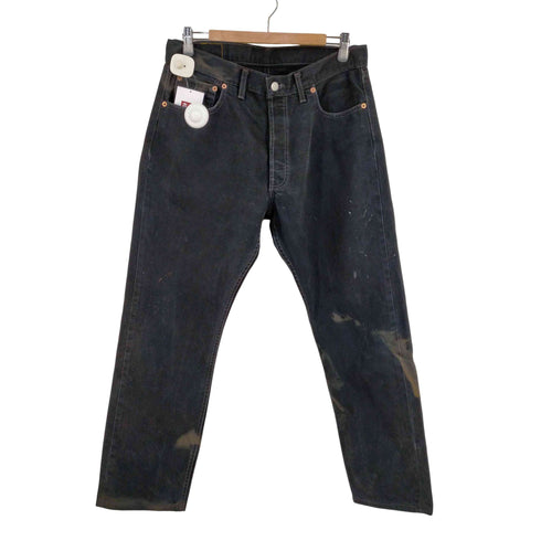 リーバイス Levis UK製 ボタン裏311刻印 517 02 後染め ブラックデニム メンズ 34inch