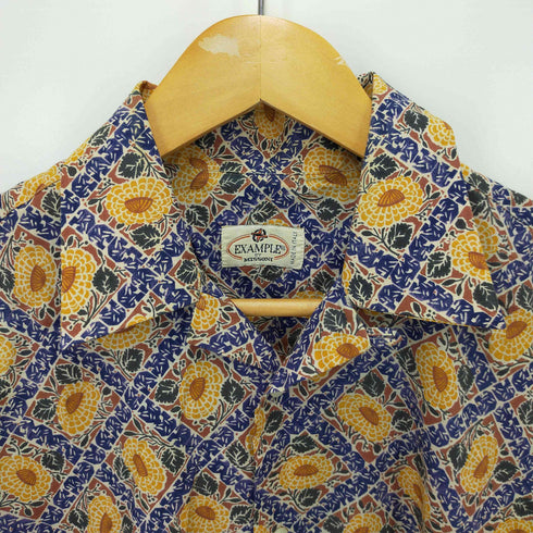 ミッソーニ MISSONI EXAMPLE BY MISSONI フラワーオープンカラーシャツ メンズ 39