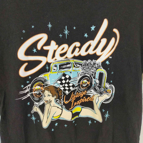 STEADY ガールプリントS/S Tシャツ チビT メンズ JPN:S