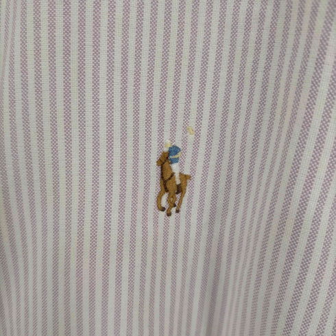 ラルフローレン RALPH LAUREN YARMOUTH ポニー刺繍 ストライプ オックスフォードシャツ メンズ 16 1/2 - 34