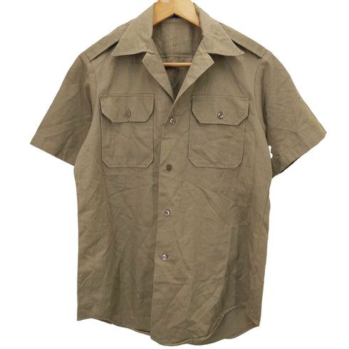 ユーエスアーミー U.S. ARMY 70-80s SHIRT MANS UT KHAKI SS M65 ミリタリーシャツ メンズ import:S