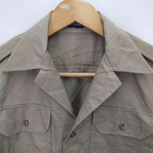 ユーエスアーミー U.S. ARMY 70-80s SHIRT MANS UT KHAKI SS M65 ミリタリーシャツ メンズ import:S
