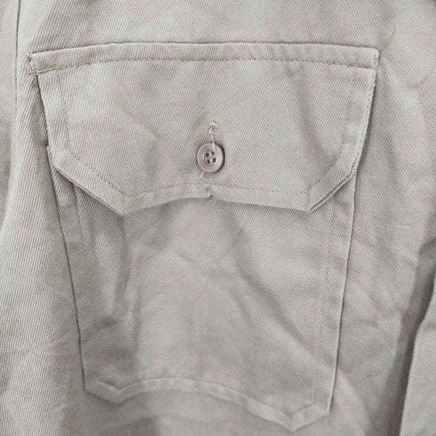 ユーエスアーミー U.S. ARMY 70-80s SHIRT MANS UT KHAKI SS M65 ミリタリーシャツ メンズ import:S