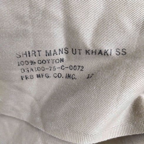ユーエスアーミー U.S. ARMY 70-80s SHIRT MANS UT KHAKI SS M65 ミリタリーシャツ メンズ import:S