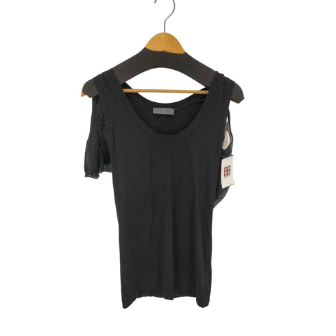 アレキサンダーマックイーン Alexander McQueen MADE IN ITALY バックレースデザインウールレーヨンカットソー レディース import:XS
