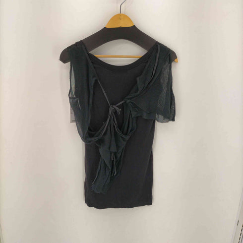 アレキサンダーマックイーン Alexander McQueen MADE IN ITALY バックレースデザインウールレーヨンカットソー レディース import:XS